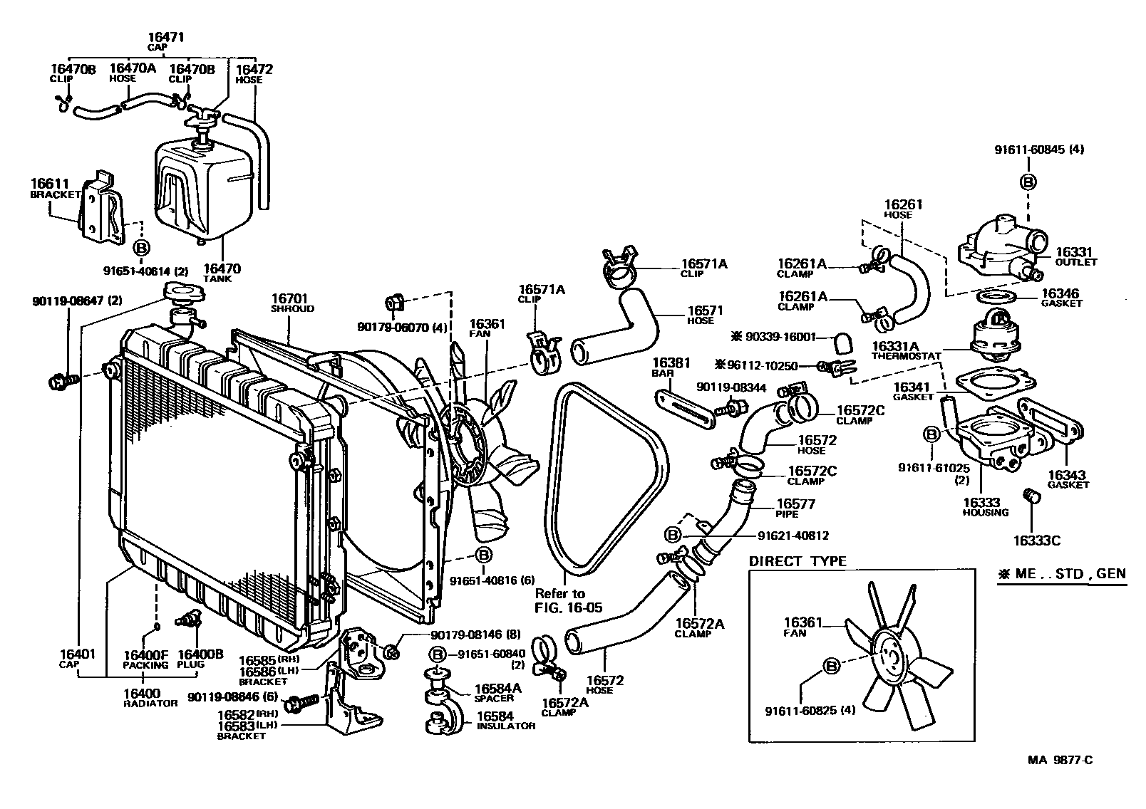 BRACKET, RADIATOR, NO.4