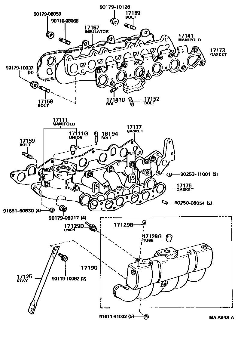 INSULATOR, EXHAUST MANIFOLD HEAT, NO.1
