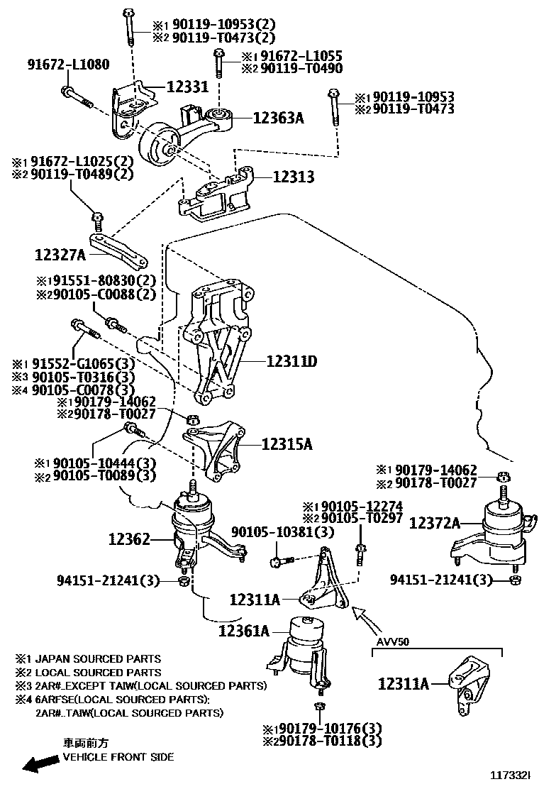 مسمار, صامولة ذراع المساحات
