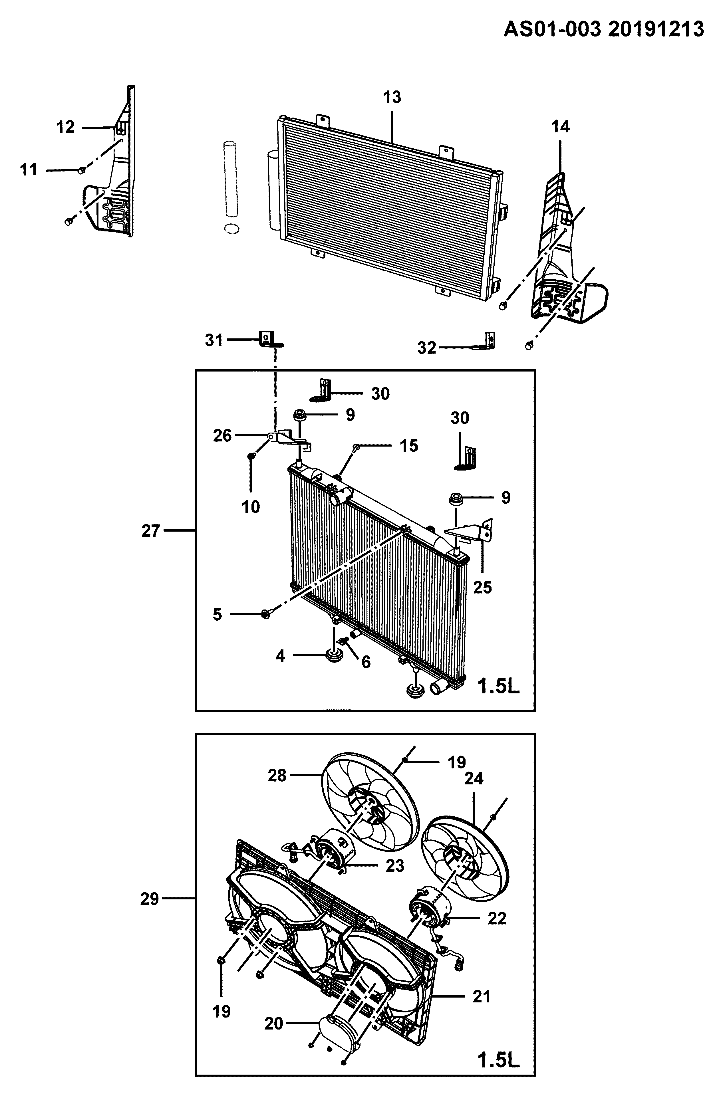 23730060 Radiator Mkena online auto parts store Chevrolet - 23730060 - RADIATOR ASM 20-21 ...